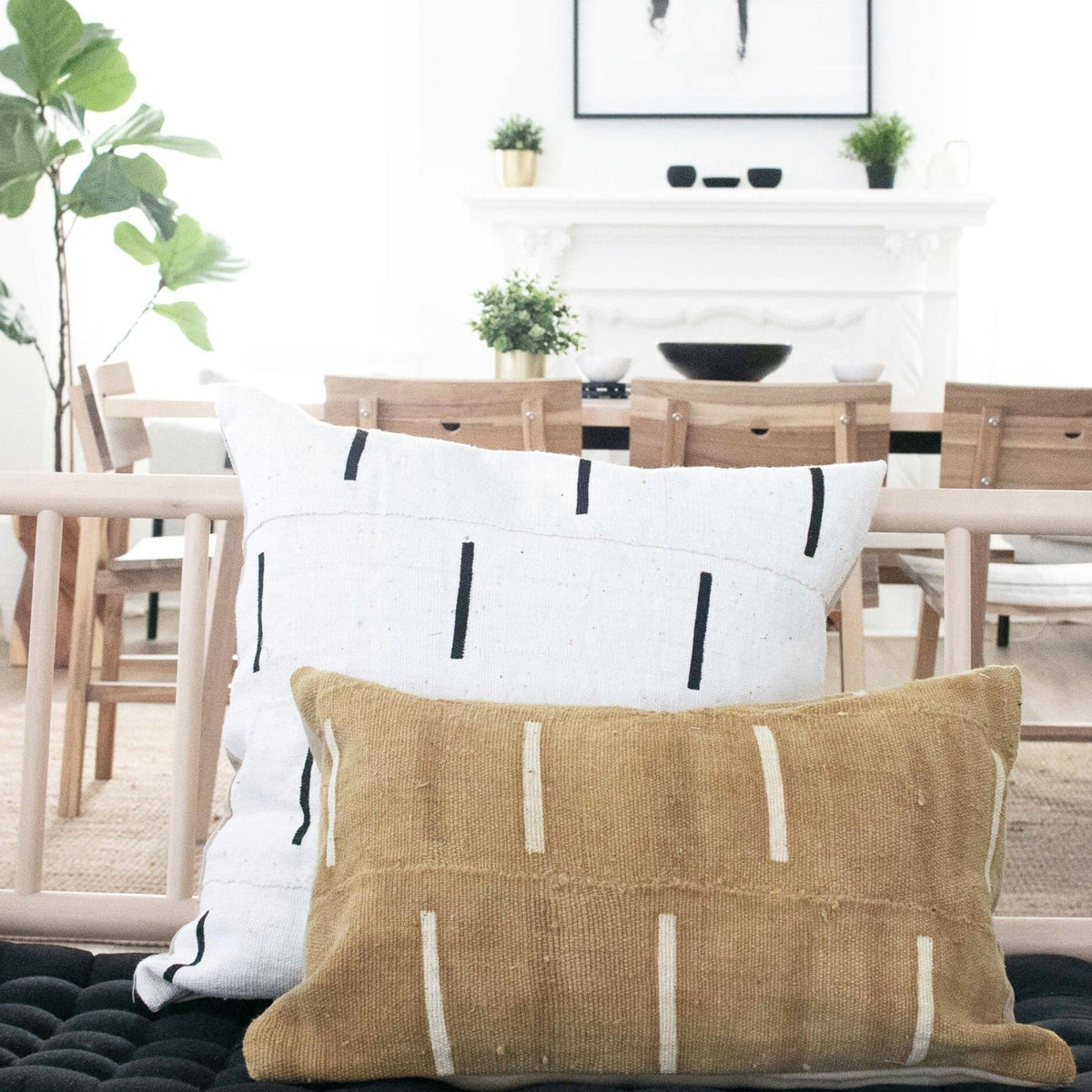 Mudcloth lumbar pillow clearance