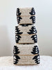 beaded bamboo baskets - tribal print - trio set - home decor